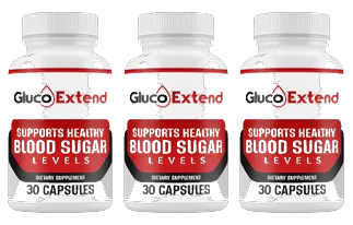 Three bottles of Gluco Extend as shown on the vendor's 3-bottle price card